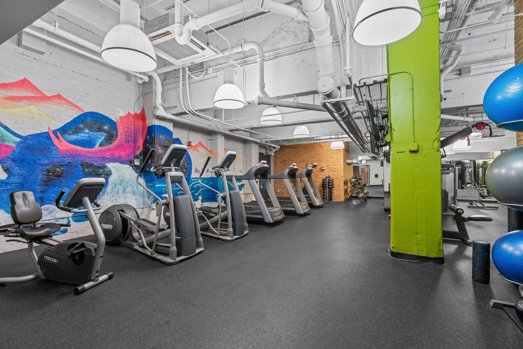 Library Lofts fitness center
